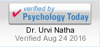 Dr. Urvi Natha, verified bu psychology today